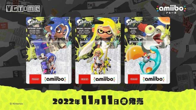 3 款《斯普拉遁 3》主题 amiibo 将于 11 月 11 日发售