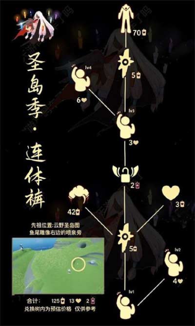 光遇连体裤先祖在哪里位置及兑换图