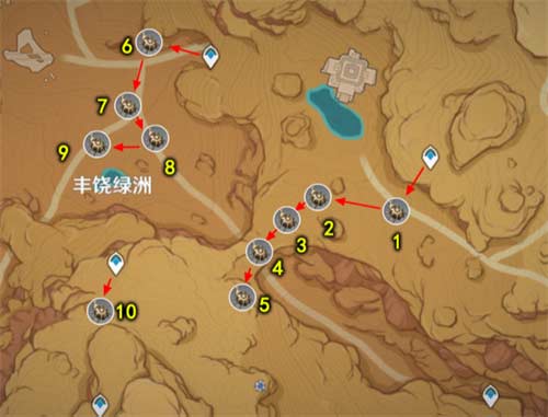 原神圣金虫采集路线图一览 圣金虫分布图