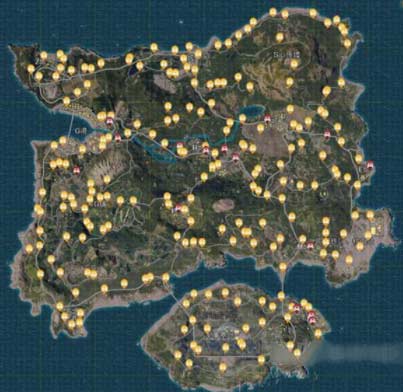 和平精英全刷车点高清图-海岛地图固定刷车点一览