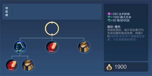 王者荣耀新装备启明重铠效果：减治疗的法术防御装