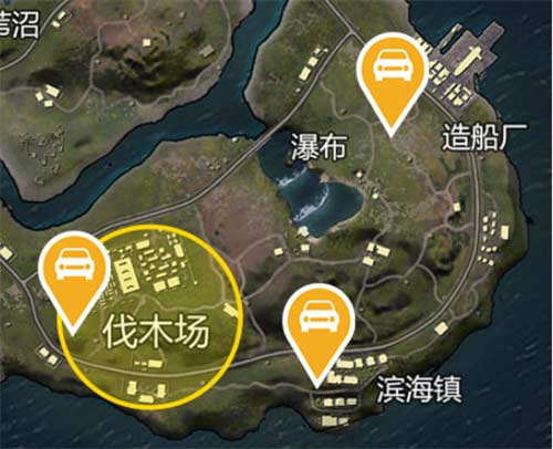 和平精英山谷地图固定刷车点在哪