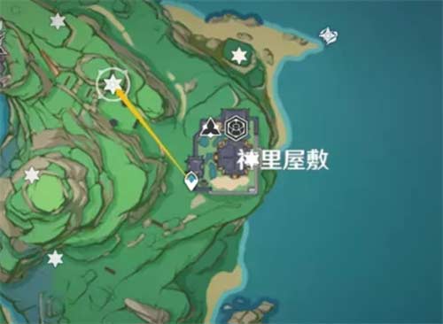 原神神里屋敷雷神瞳位置在哪