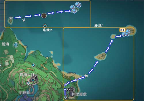 原神海灵芝采集路线图 2022稻妻海灵芝采集点在哪