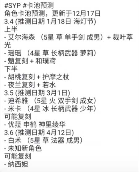 原神草神什么时候复刻 2023纳西妲复刻时间介绍