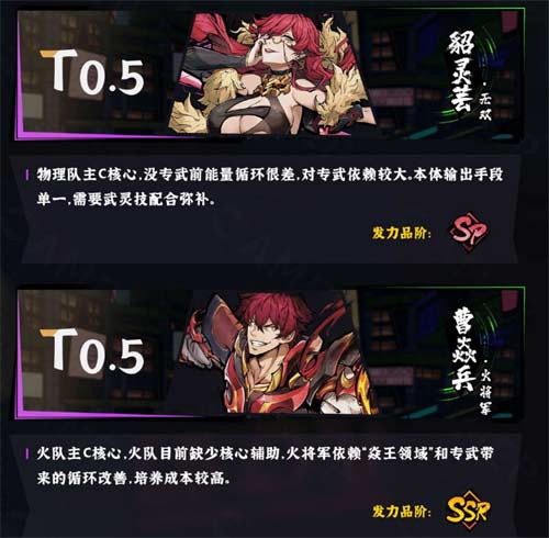 镇魂街天生为王角色强度一览 角色节奏榜