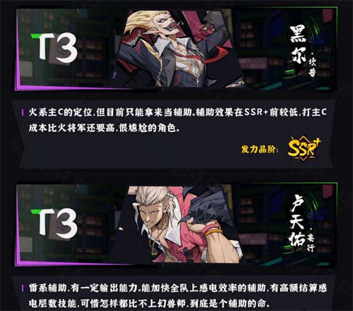 镇魂街天生为王角色强度一览 角色节奏榜