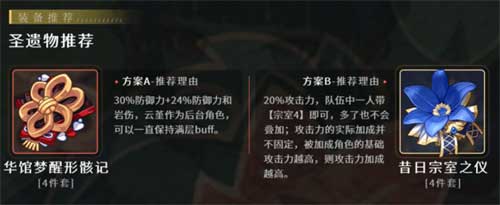 原神云堇圣遗物推荐 云堇圣遗物词条怎么选