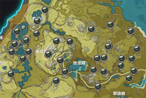 2023原神清心采集路线图 清心哪里多
