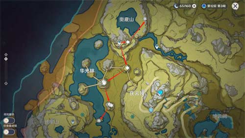 2023原神清心采集路线图 清心哪里多