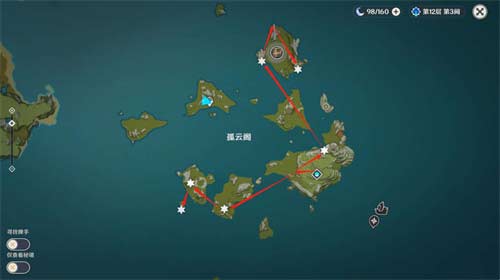 2023原神清心采集路线图 清心哪里多