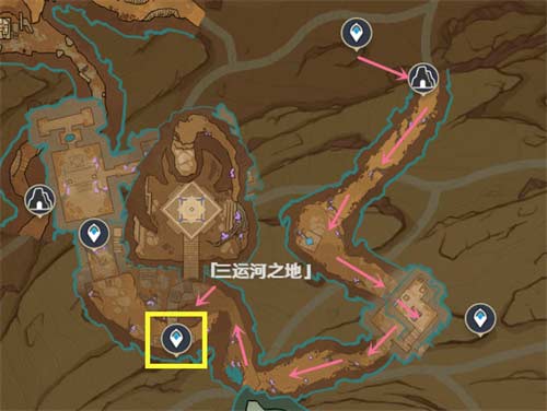 原神三运河之地下面的隐藏锚点怎么开