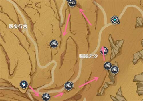 2023原神白铁块哪里多 白铁块采集路线图