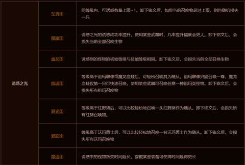 传奇永恒法师铭文有哪些