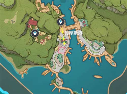 原神奥摩斯港npc秋蔚在哪 秋蔚商人位置图